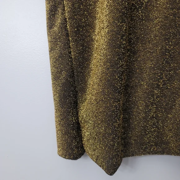 OriginalityGlitzy Side Ruche Glitter Lurex Midi Skirt - Picture 8 of 12
